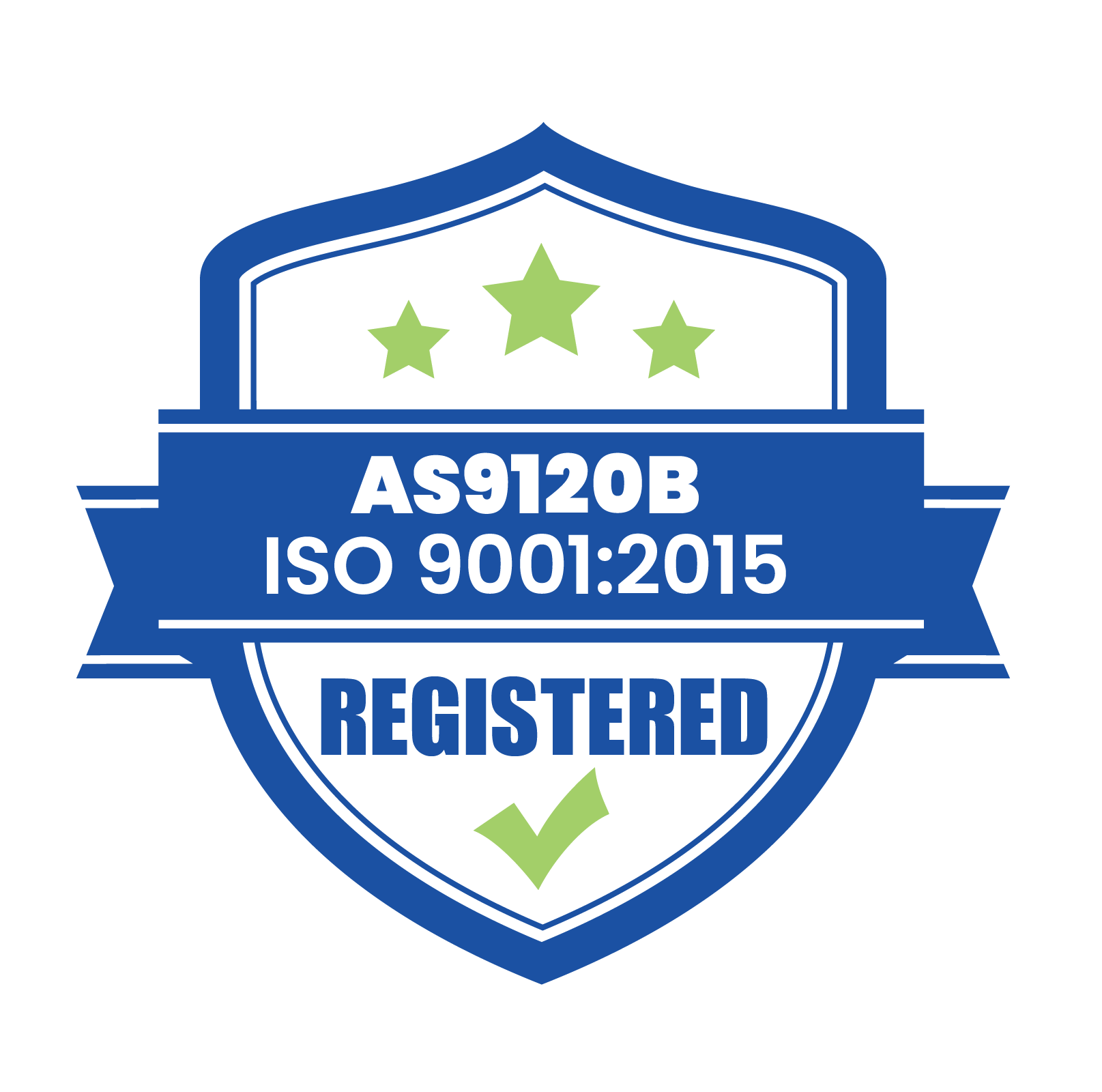 AS9120B ISO 9001-2015 certification badge