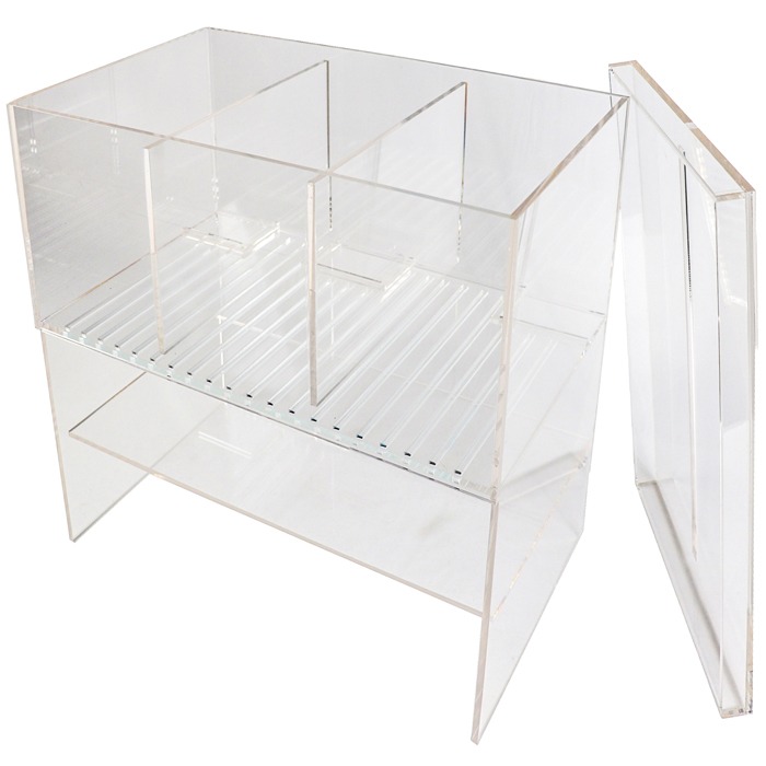 Material selection for plastic fabrication: clear fabricated plastic part where material choice affects performance and tolerances