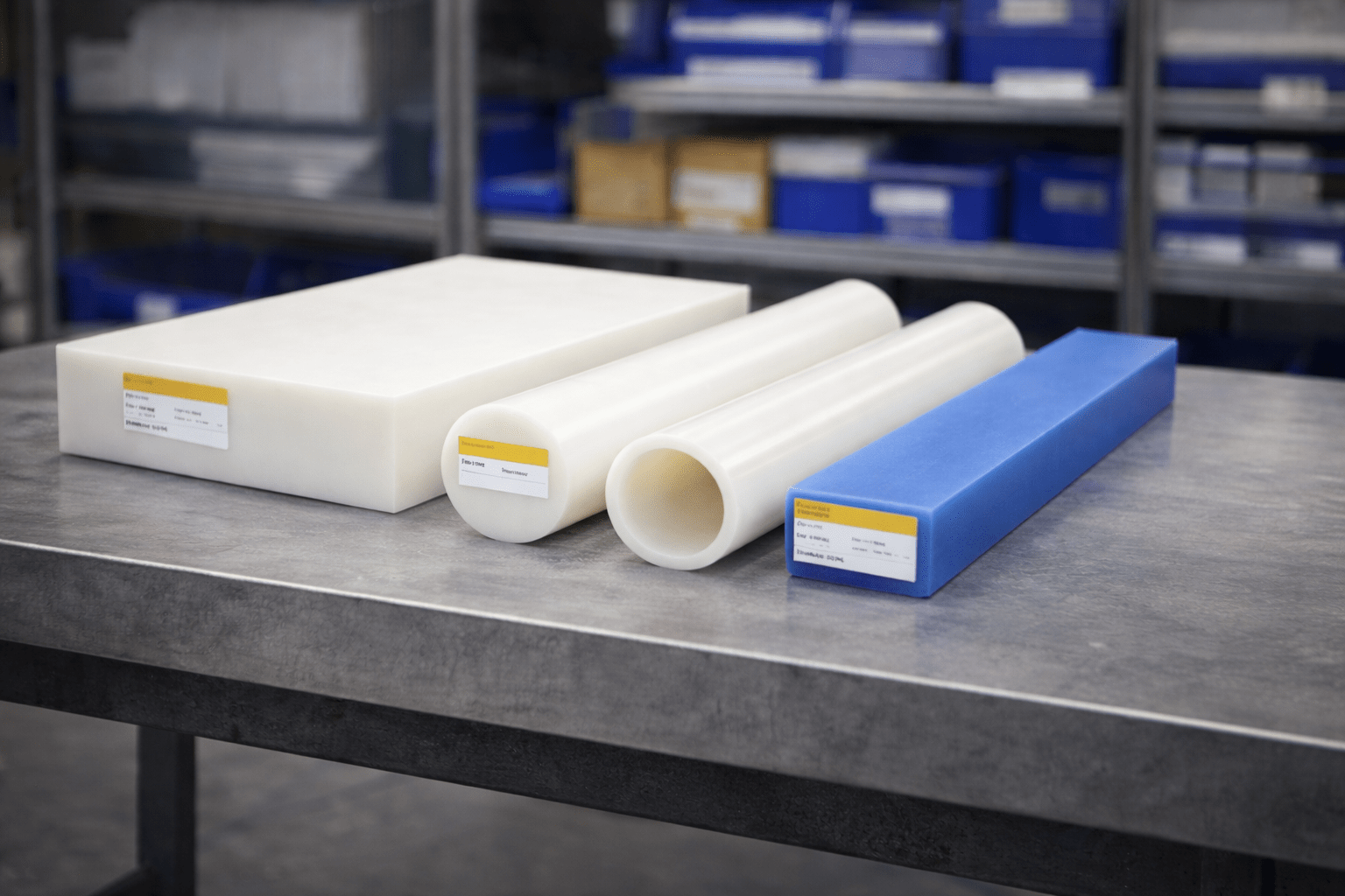 Modern Plastics Custom Fabrication — Plastic Stock Shapes Modern Plastics custom fabrication using plastic stock shapes (sheet, rod, and tube)