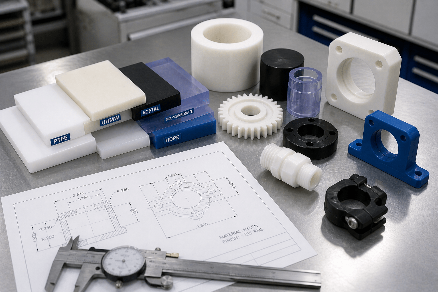 common-material-selection-mistakes-industrial-plastics-modern-plastics Industrial plastic materials and finished parts for material selection decisions