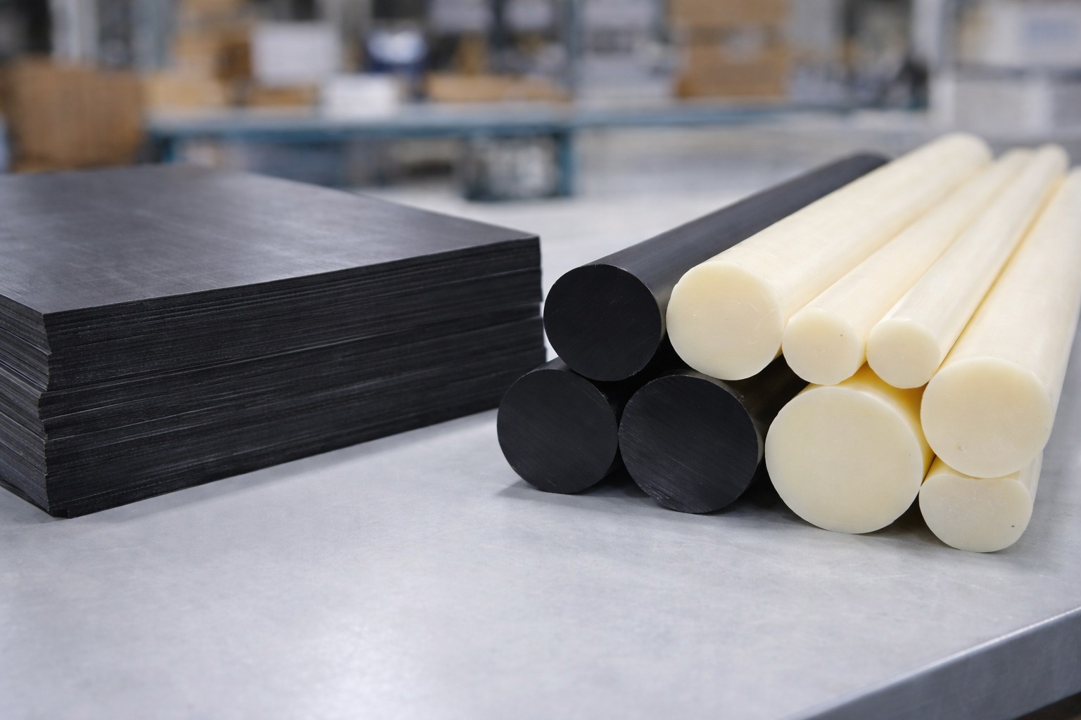 Delrin vs Acetal sheet and rod prepared for cut-to-size orders