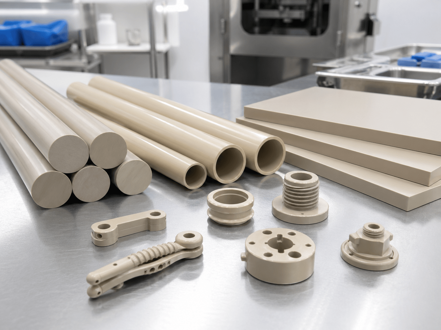 high-performance PEEK stock shapes and machined medical plastic components VESTAKEEP PEEK medical-grade plastic material for implantable applications