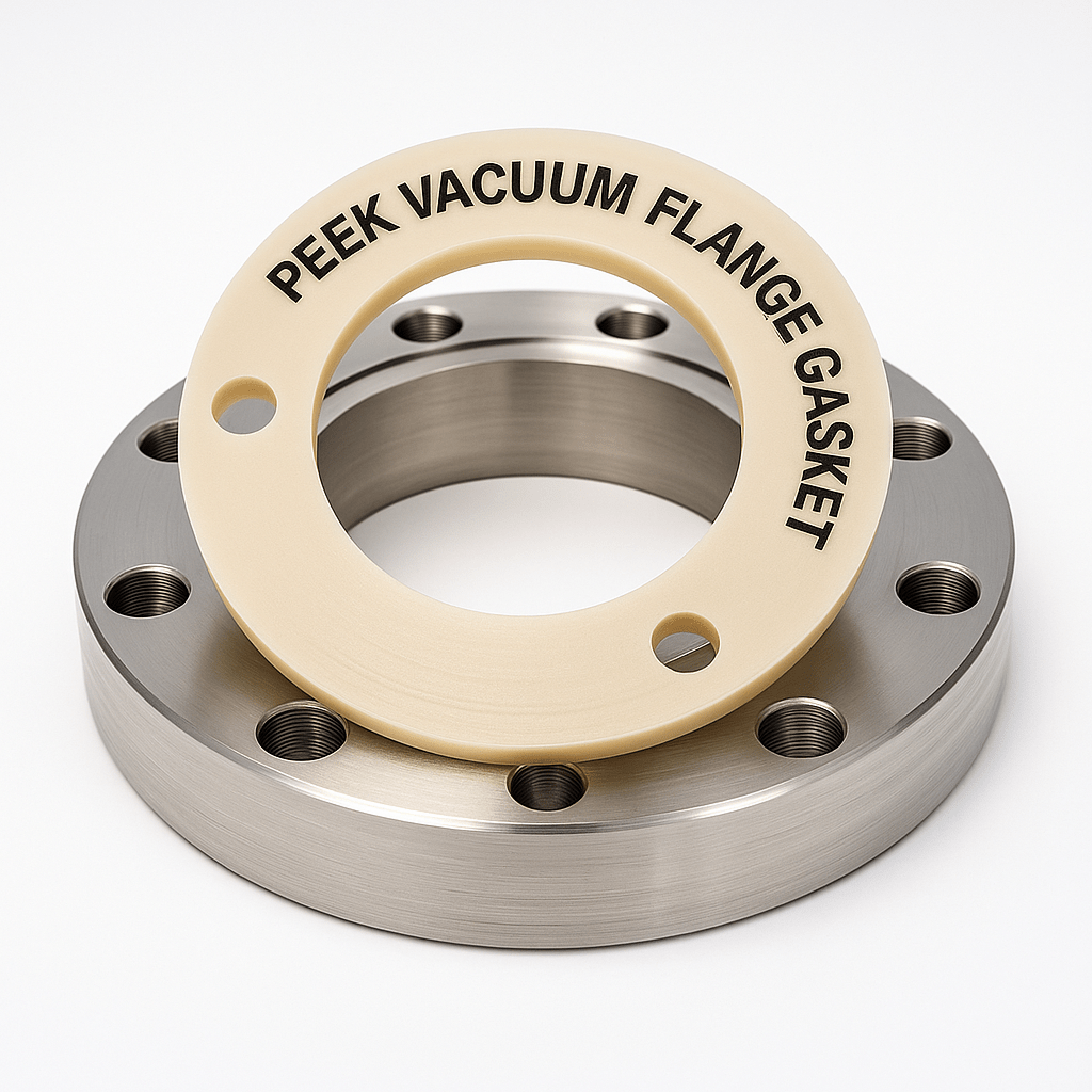 PEEK vacuum flange gasket for ultra-high vacuum sealing in nuclear fusion systems