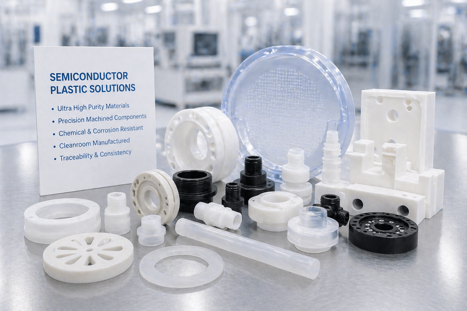 High-performance semiconductor plastic components and materials